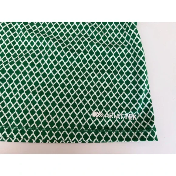 AriatTEK Cold Series Womens Medium Green Geometric Quarter Zip Base Layer Top - Picture 8 of 8